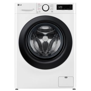 LG Waschmaschine 8 kg Essence 1350 U./Min White Bullaugenring: Schwarz F4WR5035