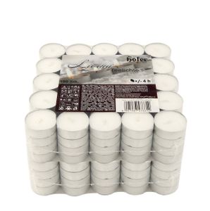 Hofer Teelichter Weiße Kerzen - 200 Stück Set - Ø 38 mm - Lange Brenndauer 4 Stunden - Nicht Duftende Teelichter In Metallhülsen