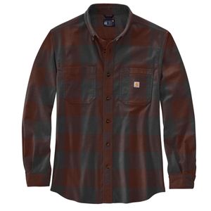 Carhartt Midweight Flannel L/S Plaid Shirt, Farbe:rot, Größe:XXL