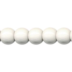 85 Holzperlen  8mm Perlen  basteln weiß