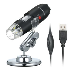 USB Digitalmikroskop 1600X Vergroesserungskamera 8 LEDs mit tragbarer Handprueflupe