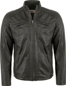 Punchball - Herren Lederjacke Bikerjacke Lammnappa schwarz antik : 58