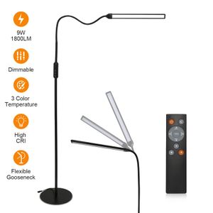 Wolketon Stehlampe Buero Flexibler Hals LED Dimmbar Wohnzimmer Leselampe Standleuchte Buero