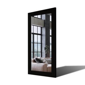 100x180 Vertikální velké zrcadlo v dubovém rámu na zeď PLDR224 Oak Black Starší povrchová úprava