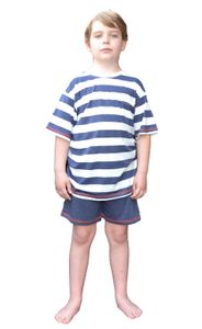 Jungen Pyjama Shorty Zweiteiliger Sommer Schlafanzug Kurz  Standard 100,Marine128