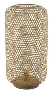 Globo Lighting Stehleuchte Bambus naturfarben, Kabel PVC Schwarz, Fußtrittschalter im Kabel, Bambusgeflecht, ø: 390mm, H: 770mm, Kabellänge 1700mm, exkl. 1x E27 60W 230V