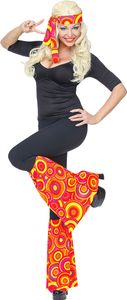 Kostýmová súprava Čelenka a rukavice - Hippie prestrojenie 70. rokov - rôzne vzory Bubbels Orange