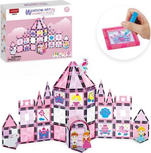 Magnetická stavebnica Window Art Castle 78ks - Magnetic Tiles