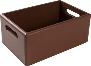 Creative Deco Hnedá drevená prepravka na ovocie | 30x20x13cm (+/-1cm) | s držadlami | bez veka | drevená prepravka drevená prepravka drevená prepravka | na cennosti