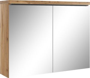 Spiegelschrank Paso 80cm Eiche - Schrank Spiegelschrank Spiegel Badezimmer Badmöbel-Set Hängeschrank Badschrank Spiegelschrank Paso 80cm Eiche - Schrank Spiegelschrank Spiegel Badezimmer Badmöbel-Set Hängeschrank Badschrank