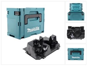 Makita MAKPAC 3 Kunststoffkoffer ( 821551-8 ) + Einlage für Winkelschleifer DGA 511 513 517 ( 839252-4 )