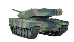Panzer Leopard 2A6 R&S 1:16, QC, 2,4GHz, 6mm BB, neue Elek.6.0, LiPo  massive Echtholzkiste, Infrarot Kampfmodul