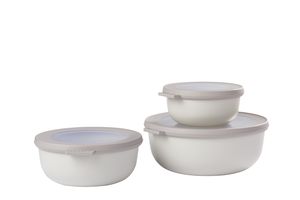 Mepal Schüssel Set Nordic White 3-teilig (350, 750 ml und 1.25 Liter)