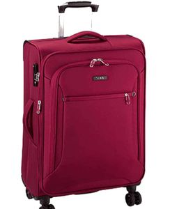 Großer Leichter Trolley Stoffkoffer Reisegepäck Rot 78 cm 3,5 kg Bowatex