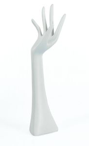 Schmuckhalter weiß Schmuckhand Hand Halter Schmuck aus Kunstharz 34cm