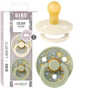 BIBS Liberty Beruhigungssauger Schnuller Hevea Kautschuk Naturform 2er Eloise Sage S