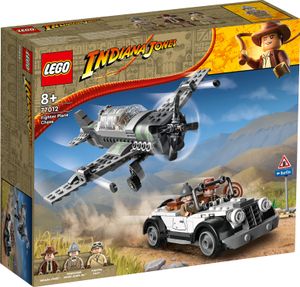 LEGO 77012 Indiana Jones Flucht vor dem Jagdflugzeug Action-Set mit baubarem Flugzeug-Modell und Oldtimer-Spielzeug-Auto, plus 3 Minifiguren, Der letzte Kreuzzug Film