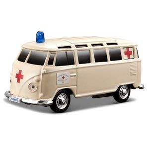 Maisto - VW T1 Einsatzfahrzeug mit Licht & Sound (12cm), Modell:Krankenwagen