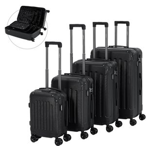 AREBOS cestovní kufry sada 4 pevných skořepinových kufrů na kolečkách klasická sada kufrů S-M-L-XL sada