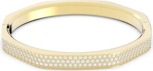 Swarovski Damen Dextera Armreif, Oktagon, Pavé, Weiß, Goldlegierungsschicht 5639199 M