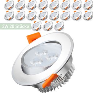 Jiubiaz 20X 3W chłodny biały LED reflektory wpuszczane reflektory sufitowe reflektory wpuszczane reflektory sufitowe LED reflektory sufitowe reflektory sufitowe reflektory wpuszczane reflektory wpuszczane do łazienki kuchni sypialni