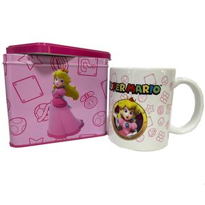 Nintendo Prinzessin Peach Von Super Mario Tasse Cup Becher mit Spardose Münzbox 9x13x11cm