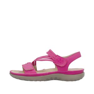 Rieker Damen Sandale Trekking Outdoor Stretch Klettverschluss 64870, Größe:38 EU, Farbe:Pink