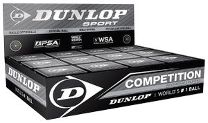Squashové loptičky Dunlop Competition (1 balón, 12 ks) - -