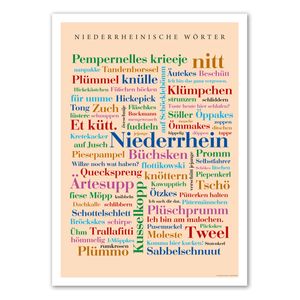 Poster Niederrheinische Wörter (30x40 cm)