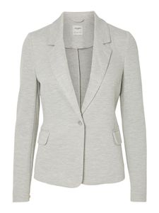 VERO MODA Blazer Eleganter Basic Langarm Cardigan Business Jacke Mantel Shacket VMJULIA, Farben:Grau-2, Größe:34