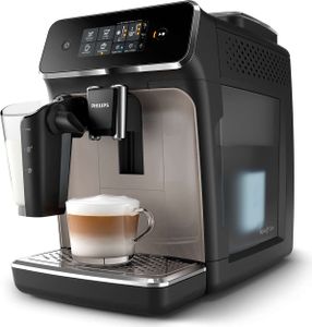 Philips Kaffeevollautomat 2200 Series, 3 Kaffeespezialitäten, LatteGo Milchsystem, Braun (EP2235/40)