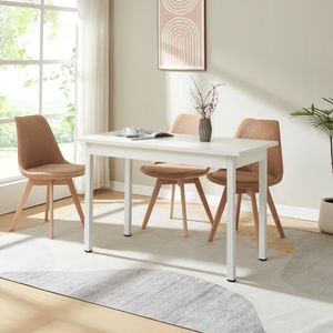 [en.casa] Moderner Esstisch Weiß 120x60cm 4