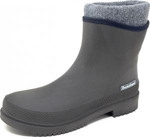 Bockstiegel Damen Gummistiefel Regenstiefel Nicole mit Innenfutter – Stiefel in Lederoptik Gummistiefel mit herausnehmbarem Innenfutter in Anthrazit Größe 36