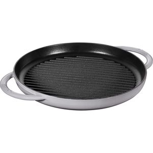 Staub okrągła patelnia żeliwna grillowa z dwoma uchwytami 30 cm 405117820