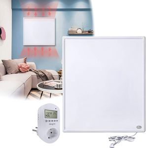 UISEBRT Infrarotheizung 300W mit Thermostat GS Prüfsiegel Wandheizung Elektroheizung Überhitzungsschutz IP54 Heizpaneel