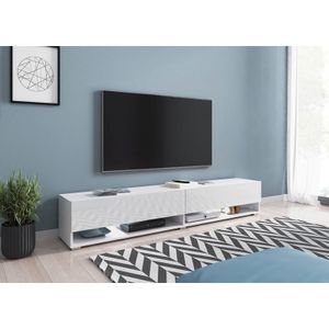 TV stolík s LED RGB osvetlením 180 cm WILLA A - biely