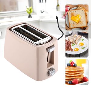 Automatik 2 Scheiben Langschlitz Toaster aus Edelstahl mit Krümelschublade Sandwich Toaster