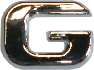 Hermann Schütz 3D-Relief-Chrome-Buchstabe G 25x35mm
