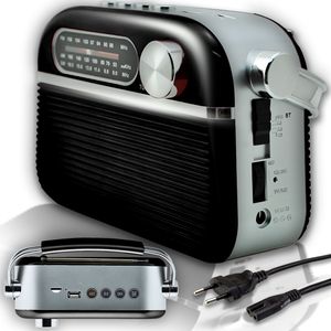 Retro rádio reproduktor Vintage rádio 1200 mAh přenosné FM AM SW kuchyňské rádio Retrofor kancelář domácí kufr rádio Retoo