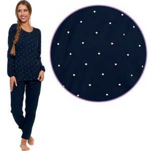 MORAJ Damen Schlafanzug Pyjama lang 2-Teiler Baumwolle Nachtanzug Pyjamahose - 4900-014 - L