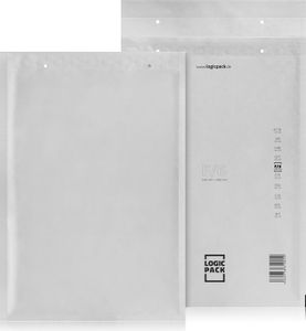 LOGIC PACK 25 Luftpolsterumschläge Versandtaschen F6 240 x 350 mm Weiß Luftpolstertaschen für DIN A4