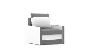 Sessel MILTON Seßel - Farben zur Auswahl - klassische Sessel für Wohnzimmer, minimalistisches Design STOFF HAITI 14 + HAITI 0 Hellgrau&Weiß
