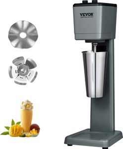 VEVOR Pro Drink Mixer Mikser do napojów 250 W jednogłowicowy shake mleczny, 3 prędkości obrotowe 15000 / 18000 / 21000 obr/min, kubek ze stali nierdzewnej do shake'ów mlecznych i proteinowych, mikser do napojów, koktajli, mikser barowy