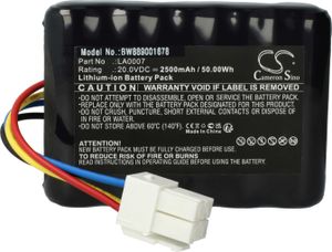 vhbw Akku Ersatz für Worx Landroid WA3230, 50032774, 50032492, WA3231 für Rasenmäher (2500mAh, 20V, Li-Ion)