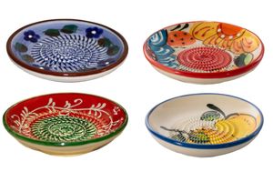 Keramikreibe Ingwer, Knoblauch, Muskatnuss, Parmesan Reibe 4er Set beige blau gelb grün