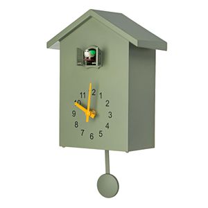 FNCF Cuckoo Clocks Wanduhr Wanduhr Moderne Kuckucksuhr（Grün）