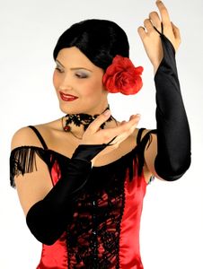 Gala-Handschuhe fingerlos schwarz
