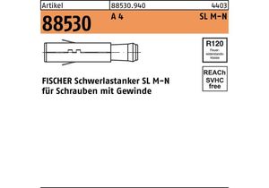 Fischer Schwerlastanker Schwerlastdübel Anker SL M - 10 N A4 -20 Stk