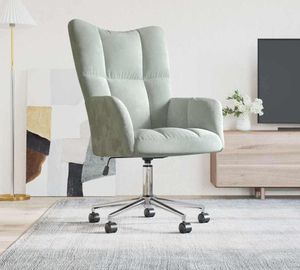 vidaXL Relax kreslo svetlosivý zamat vidaXL Relax kreslo svetlosivý zamat