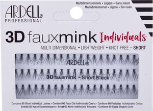 3D Faux Mink umělé řasy Individuals Short pro ženy 60 - Black - Ardell
